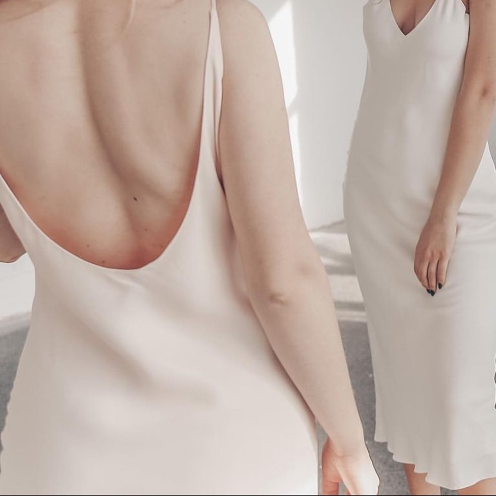 Blush pink slip dress (Naked Dress) Size M is sold out😭
